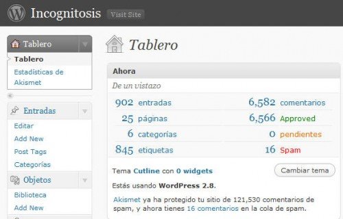 WordPress 2.8 1