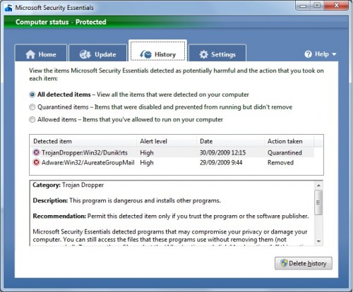 Microsoft Security Essentials 2